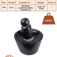 Black stone attukal / mortar & pestle B * H - 10 * 6 inch