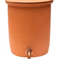 Terracotta Water Pot with Lid (Pre-Seasoned) and 304 Stainless Steel Copper Color Tap - 8L/8qt