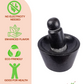 Black stone attukal / mortar & pestle B * H - 10 * 6 inch