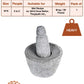 Black stone mortar & pestle / attukal ( B*H -10*6 inch)