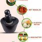 Black stone attukal / mortar & pestle B * H - 10 * 6 inch