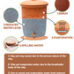 Terracotta Water Pot with Lid (Pre-Seasoned) and 304 Stainless Steel Copper Color Tap - 8L/8qt