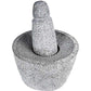 Black stone mortar & pestle / attukal ( B*H -10*6 inch)