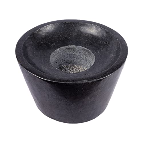 Black stone attukal / mortar & pestle B * H - 10 * 6 inch