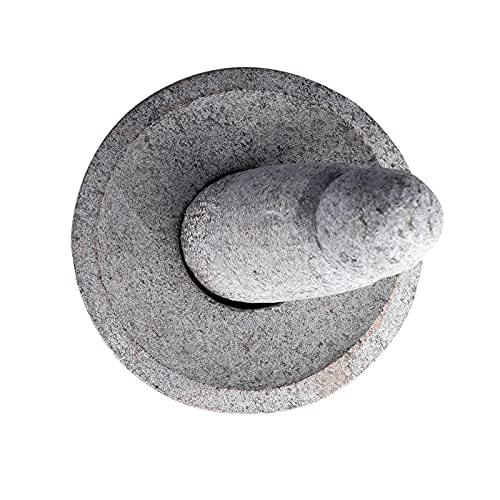 Black stone mortar & pestle / attukal ( B*H -10*6 inch)